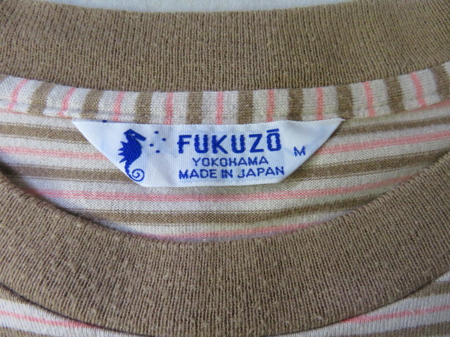 ☆FUKUZO フクゾー 横浜 メンズ ボーダーTシャツ M 日本製☆_画像4