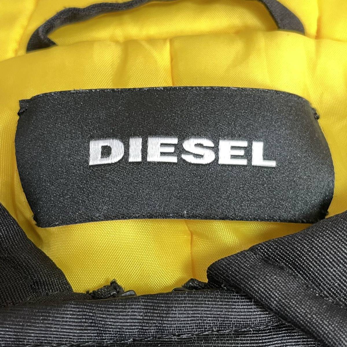 防寒性◎★DIESEL ディーゼル★キッズ ジュニア ミリタリー 中綿 フーディー ブルゾン ジャケット ナイロン コート ブラック イエロー _画像6