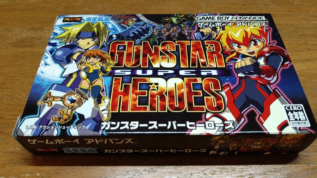 美品　ガンスタースーパーヒーローズ　箱説ハガキチラシ付属　GBA GUNSTAR SUPER HEROES SEGA_画像1