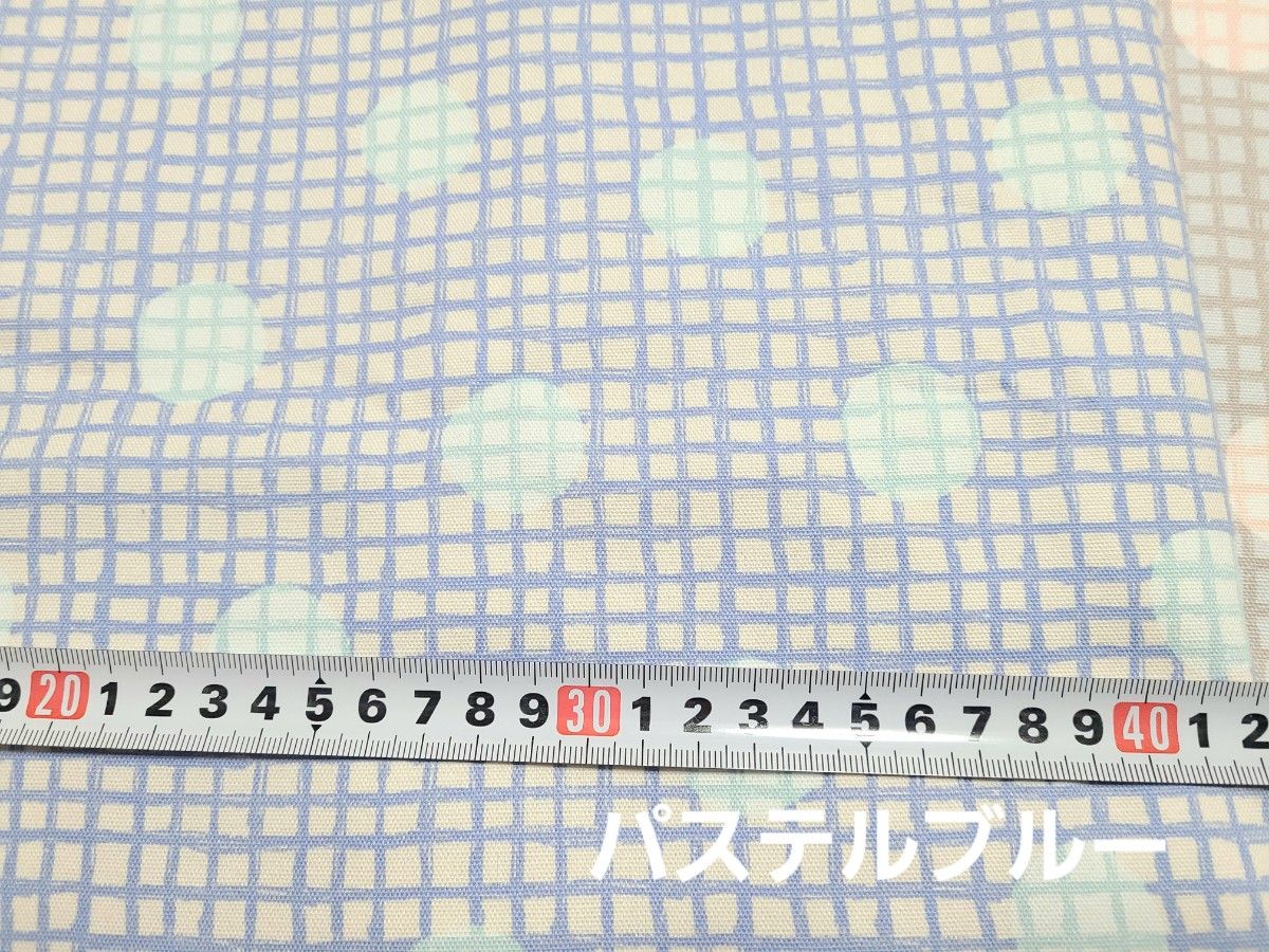 合計3m　Plaid Pattern　ドット柄　　オックス　生地　ハギレ