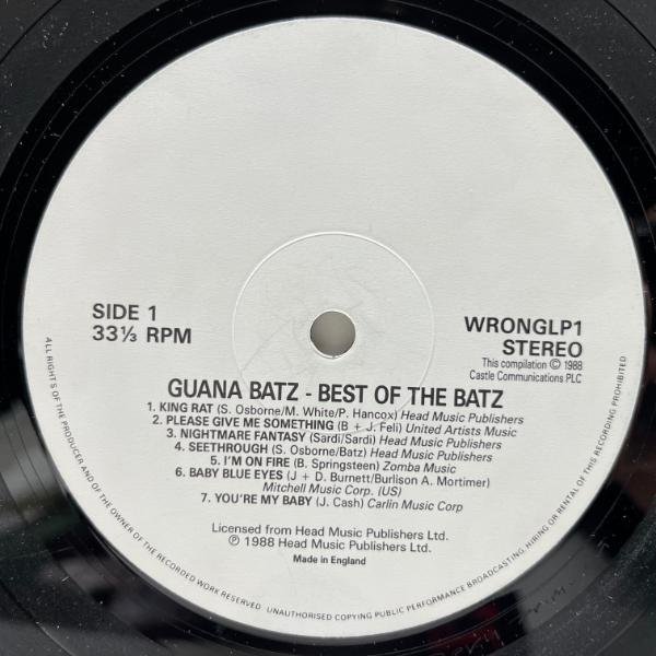 UKオリジナル GUANA BATZ Best Of The Batz ('88 Castle Communications) グアナバッツ ベスト King Rat ほか 全14曲収録 PSYCHOBILLYの画像3