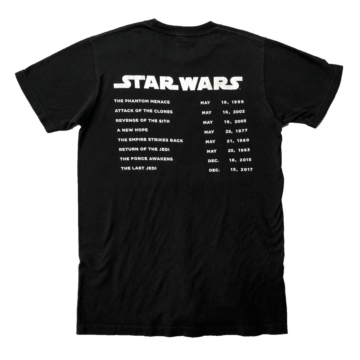 【980円スタート】USA 古着 半袖 Tシャツ STAR WARS ブラック 黒 メンズSサイズ スターウォーズ ロゴTシャツ 映画 古着卸 激安 BA1310_画像2