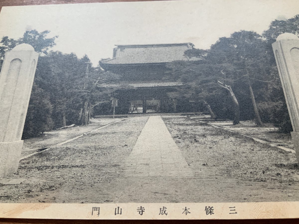 VV-284 ■送料込■ 新潟県 三条市 本成寺 山門 建築物 建物 神社 寺 宗教 寺院 庭 門 風景 景色 レトロ 絵葉書 古葉書 写真 古写真/くNAら_画像4