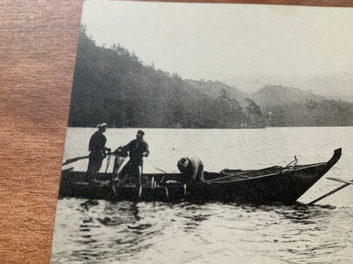 VV-711 ■送料込■ 秋田県 十和田湖 鱒捕獲の景 鱒漁 漁師 舟 船 湖 漁船 人 風景 生活 名所 レトロ 絵葉書 古葉書 写真 古写真/くNAらの画像6