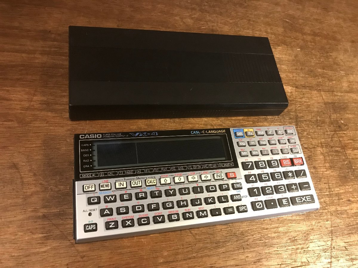 SS-2832■送料込■CASIO SUPER COLLEGE PERSONAL COMPUTER VX-4 計算機 C言語 アンティーク 402g●通電のみ確認●ジャンク扱い/くATらの画像1