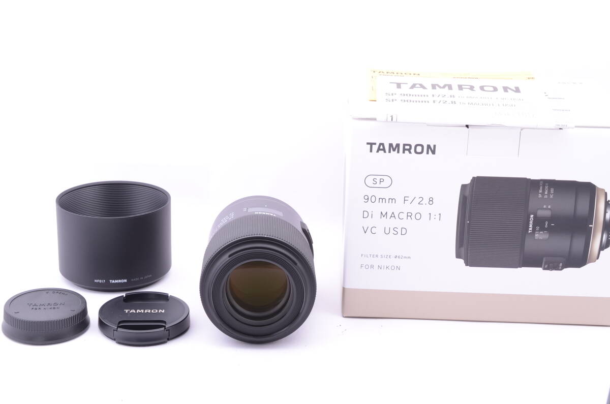 [新品同様, 元箱] TAMRON SP 90mm f/2.8 VC Di USD F017 AF Lens for Nikon タムロン 一眼レフ カメラ 単焦点 レンズ ニコン用 NL-00535_画像1