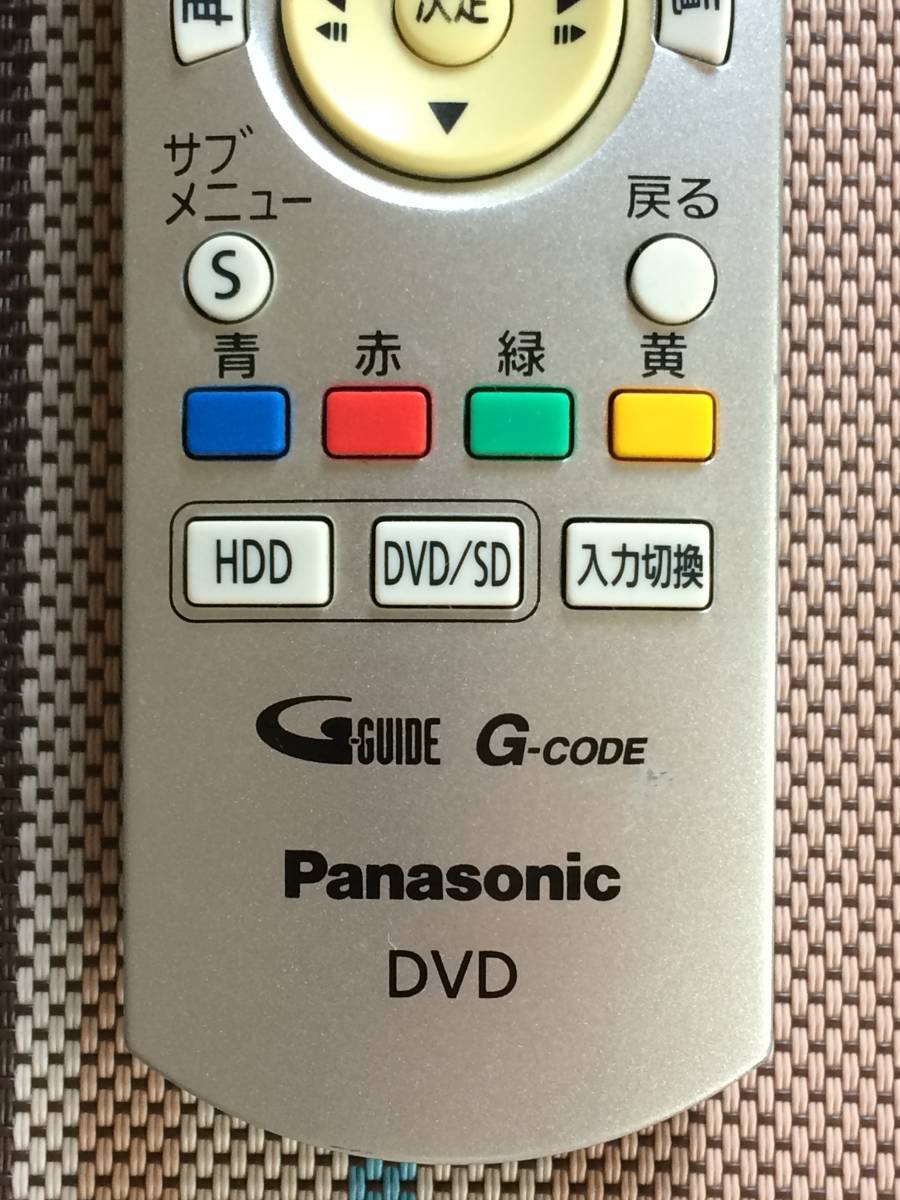 送料無料★Panasonic★パナソニック★純正★DVDレコーダー用リモコン★N2QAYB000186★中古★動作品★返金保証あり★_画像4