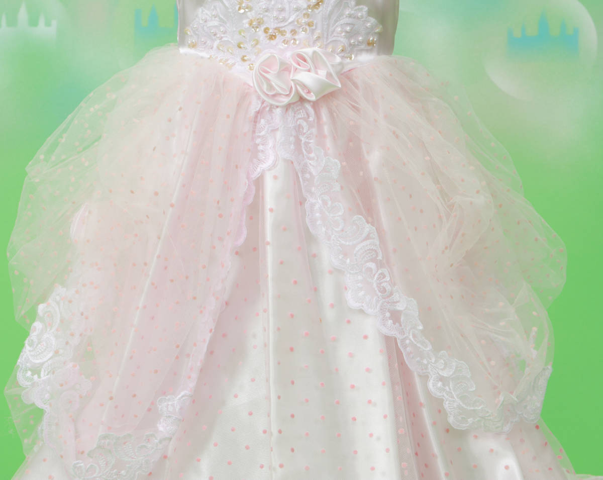 ■3-5子供用 ロングドレス　ピンク　３歳　100ｃｍ　 お誕生日会、ピアノ発表会　結婚式 七五三などに　_画像3