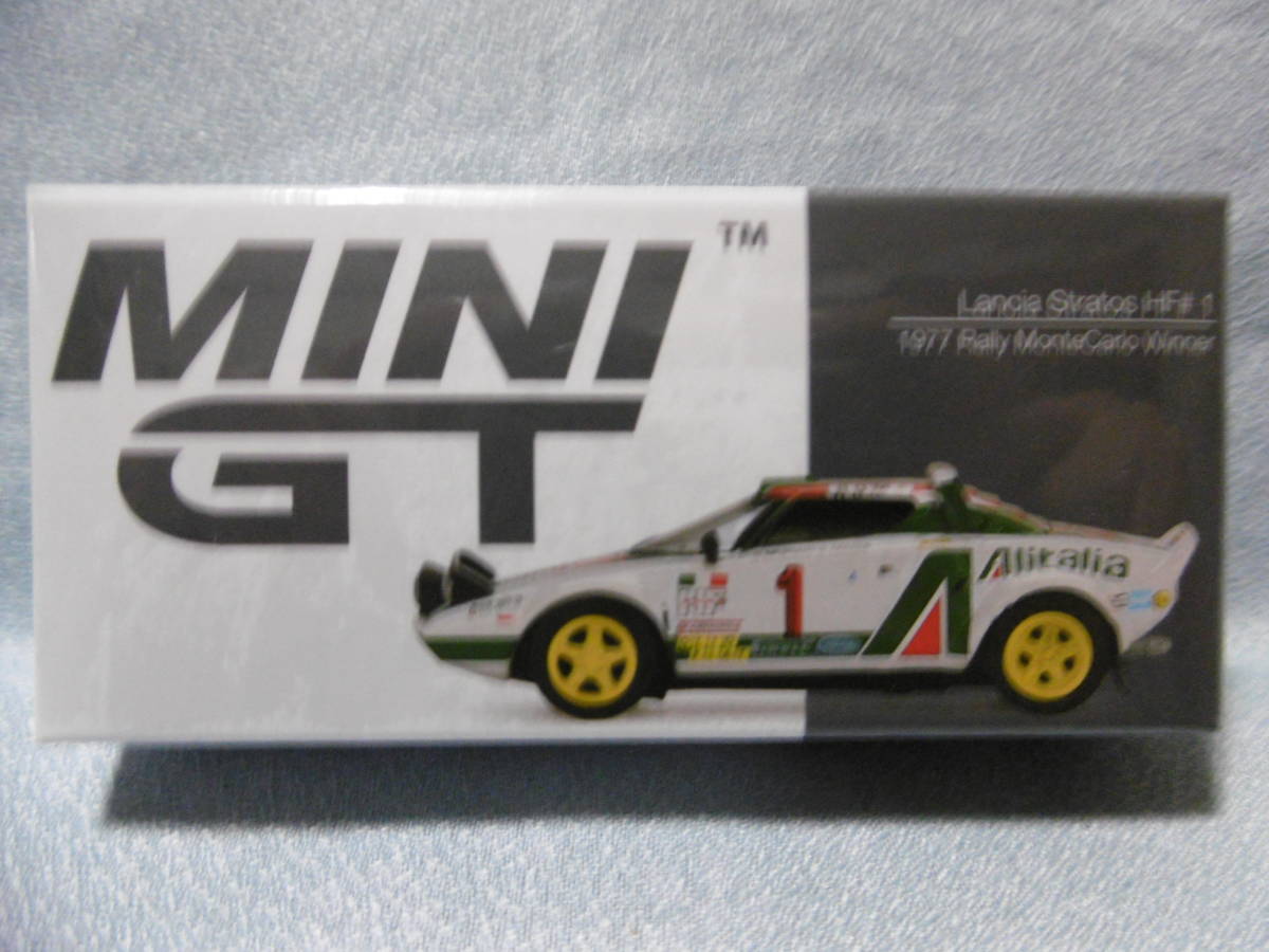 未開封新品 MINI GT 422 Lancia Stratos HF#1 1977 Rally MonteCarlo Winner 左ハンドルの画像1