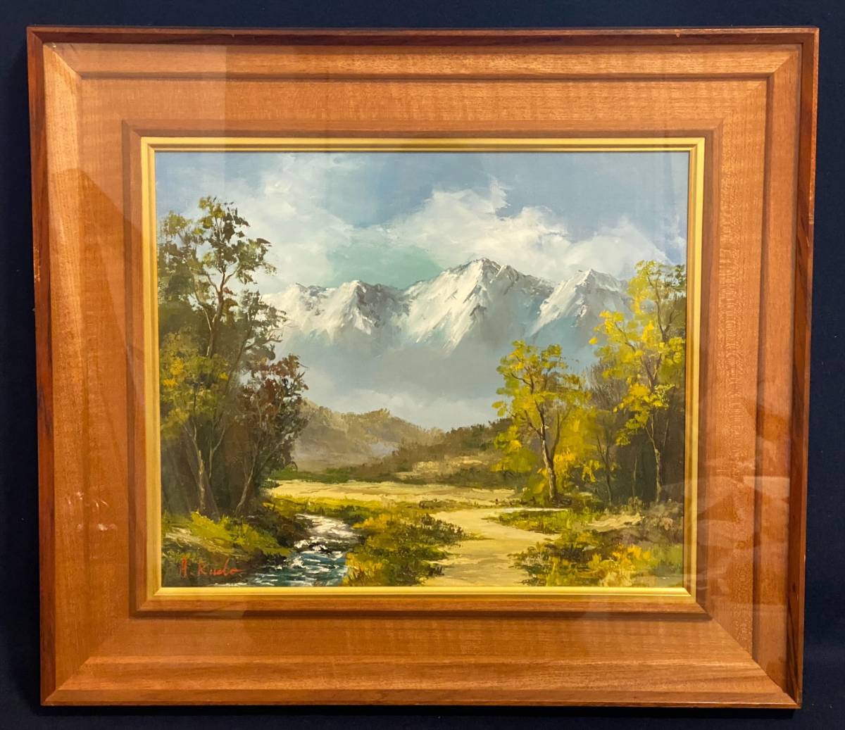 Yahoo!オークション - 「真作」工藤昭重「白馬連峰」風景画 油絵 Yahoo!オークション - 「真作」工藤昭重「白馬連峰」風景画 油絵
