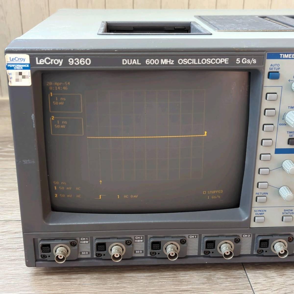 G. レクロイ Lecroy 9360 DUAL 600MHz Oscilloscope 通電可 現状品 ジャンク オシロスコープ_画像2