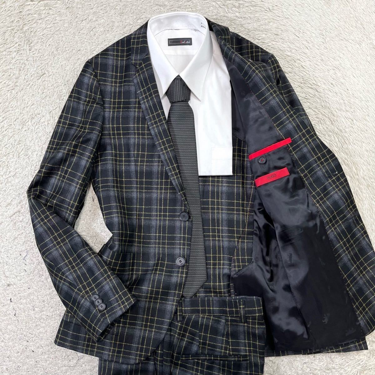 超爆安 HUGO BOSS ギンガムチェック ヒューゴボス テーラード 超爆安 HUGO BOSS ギンガムチェック ヒューゴボス テーラード