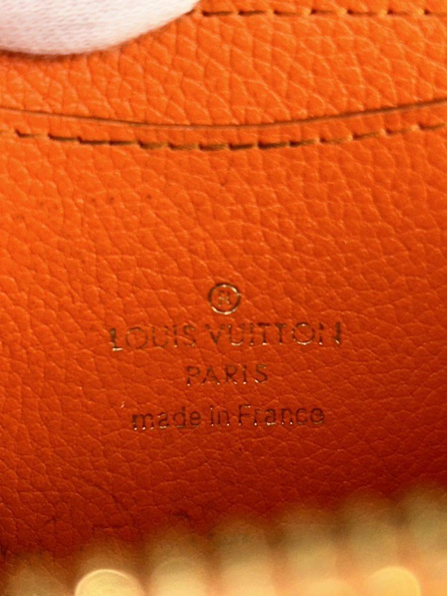 LOUIS VUITTON モノグラム アンプラント ジッピー コインパース M63696 コインケース ラウンドファスナー レザー オレンジ系_画像5