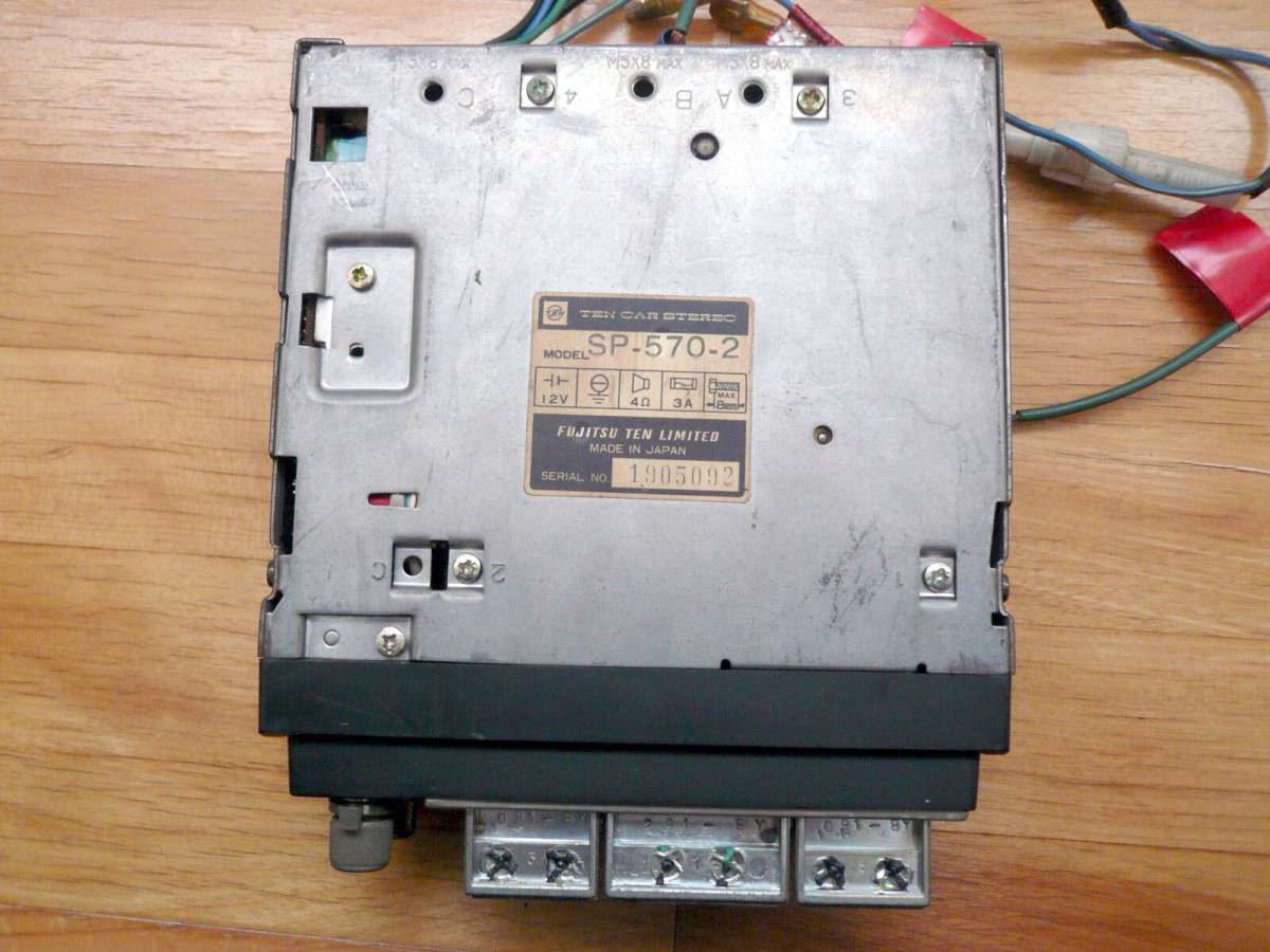 旧車 FUJITSU TEN カセットテープ カーステレオ SP-570 の画像5