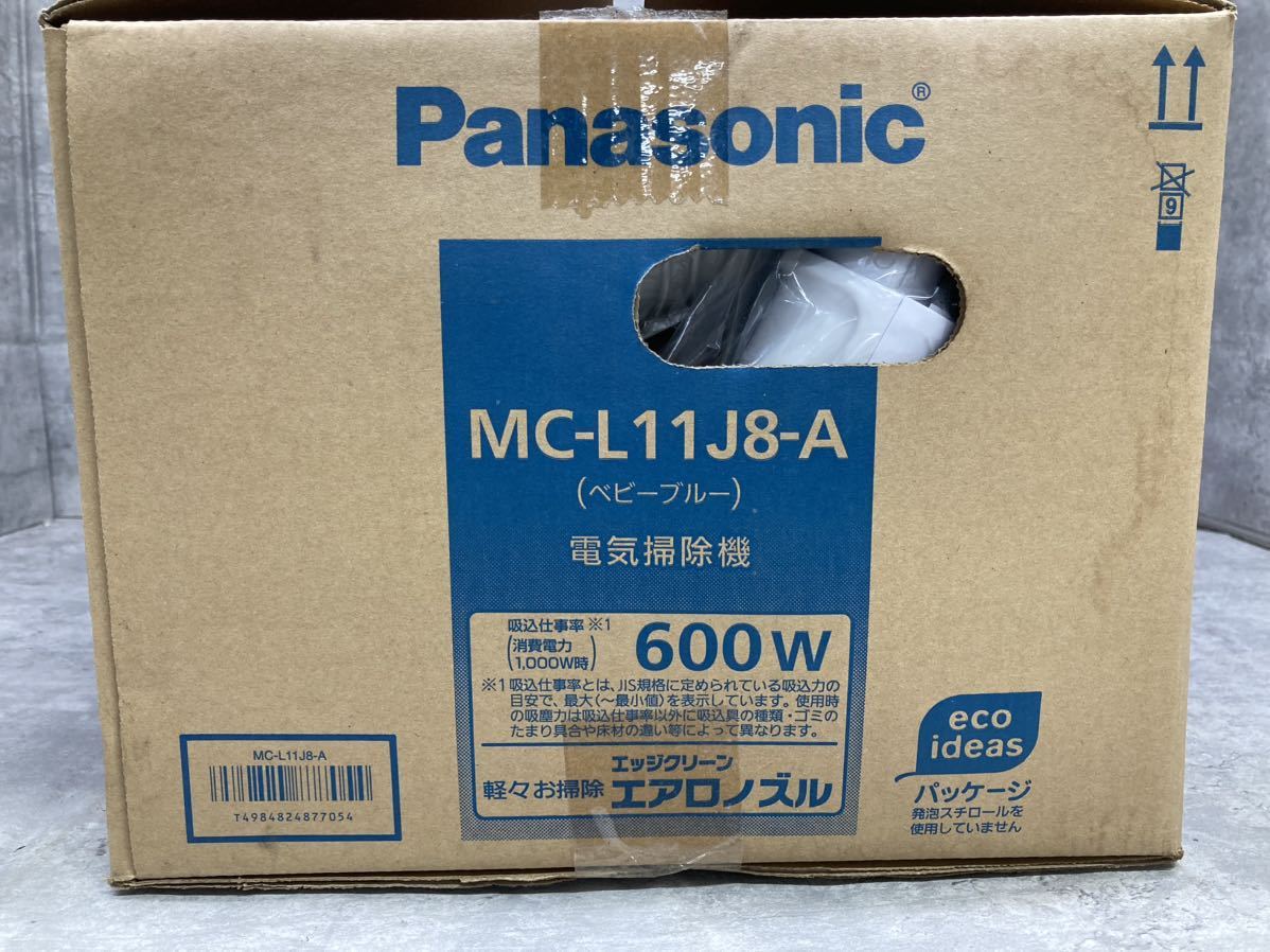 2A30【未使用保管品】Panasonic パナソニック 電気掃除機 MC-L11J8-A ベビーブルー 掃除機 家電 掃除道具 動作未確認 現状品 青色 掃除 _画像2