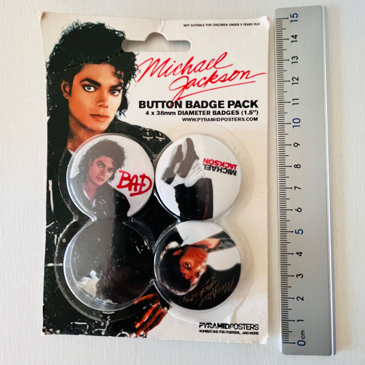 マイケルジャクソン　 Michael Jackson  BAD 缶バッジ　3点セット　 レア　レトロ