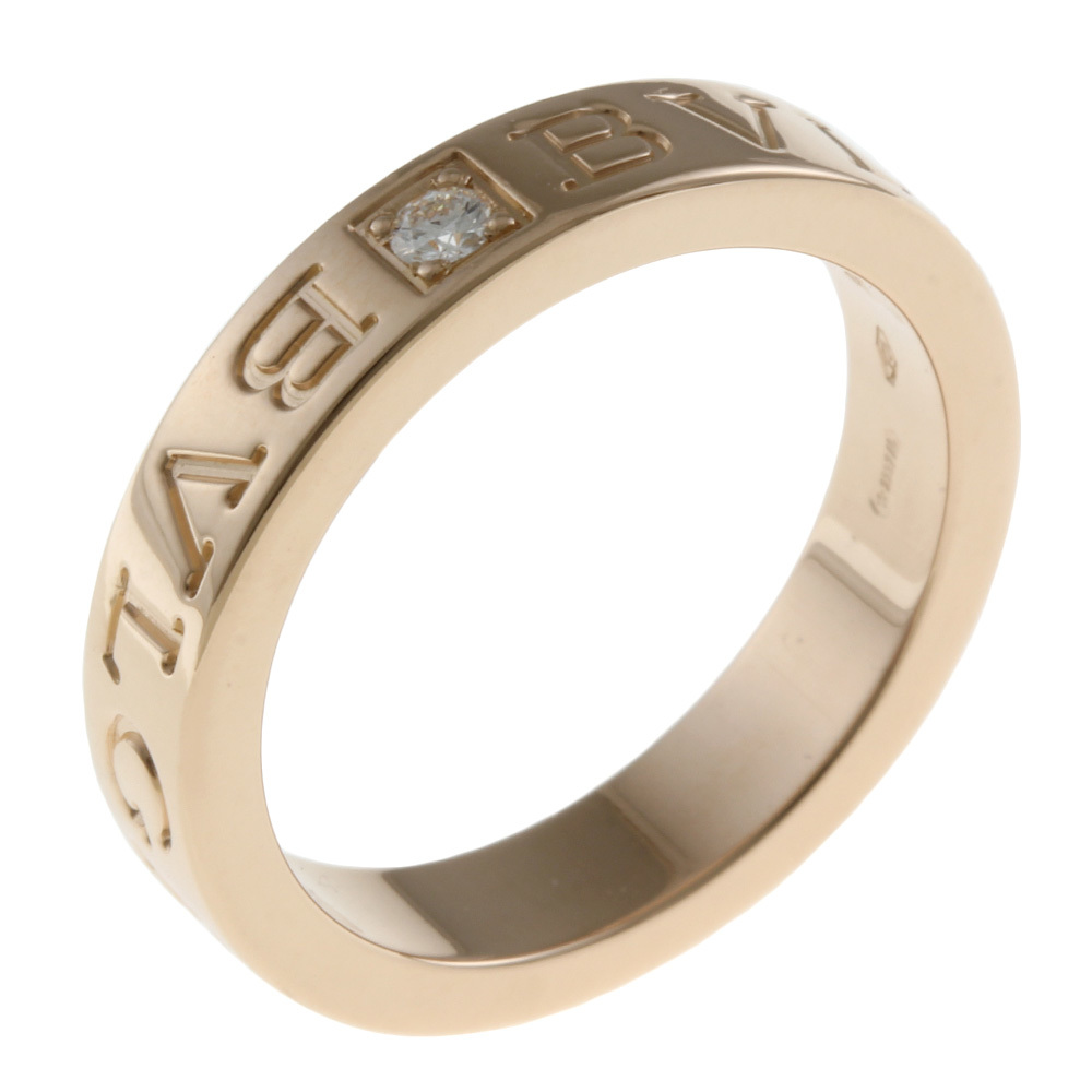 ブルガリ ブルガリブルガリ リング 指輪 12.5号 18金 K18ピンクゴールド ダイヤモンド レディース BVLGARI 中古 美品