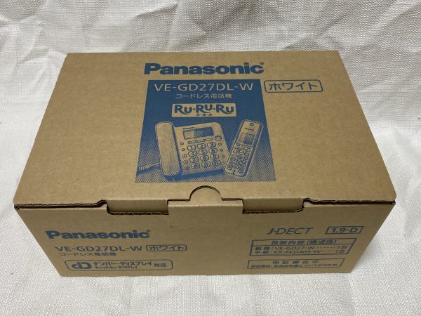 ■新品■ Panasonic パナソニック デジタルコードレス電話機 VE-GD27DL-W ★親機のみ★ 　（GD25/GD24/GZ21他）_親機のみです