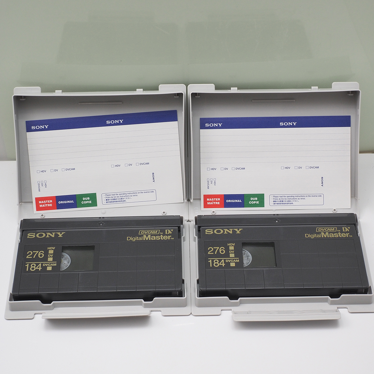 2本 SONY PHDV-276DM DigitalMaster スタンダードサイズカセット HDV テープ 276分 業務用テープ DV DVCAM 未使用の画像2