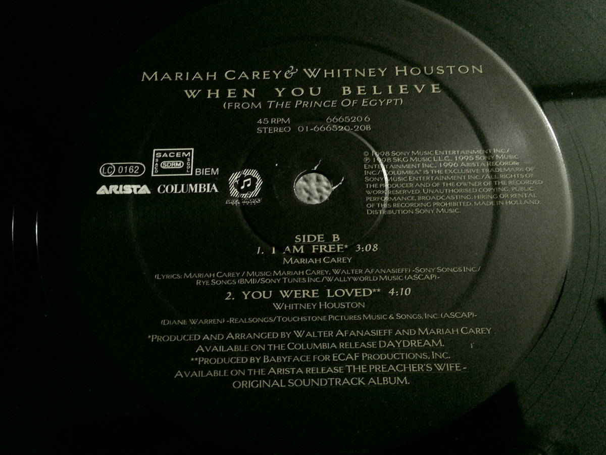 Hol12' Mariah Carey & Whitney Houston/When You Believe_画像4