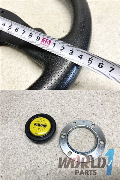 MOMO モモ コンペテション ステアリング ハンドル Φ34.5 34.5mm 内装品 COMPETITION モモステ 旧車 当時物_画像8