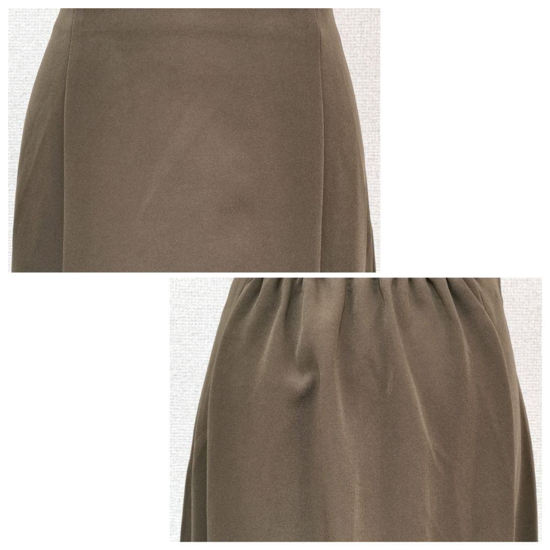 【XL】LAUIR ラウアー レディース ロングスカート カーキ 比較的薄手_画像6
