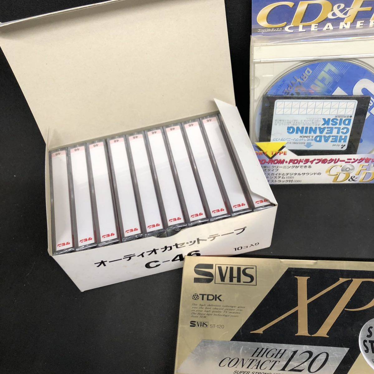 S526【未使用品】まとめ売り！記録媒体 VHS CD カセットテープ DVD 他 / Panasonic National SONY TDK 長期保管品 現状品_画像2