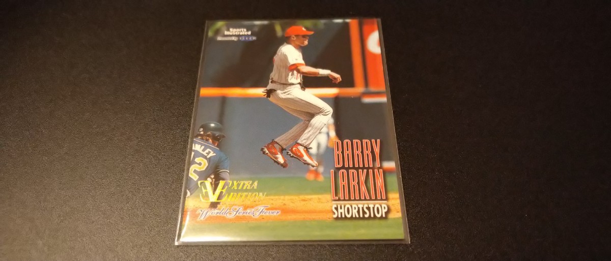 【激レア】BARRY LARKIN　34/98　1998 TOPPS 　メモラビリアカード　UPPERDECK TRIPLE　BOWMAN 　検　BBM epoch　野球カード　Chrome　WBC_画像1