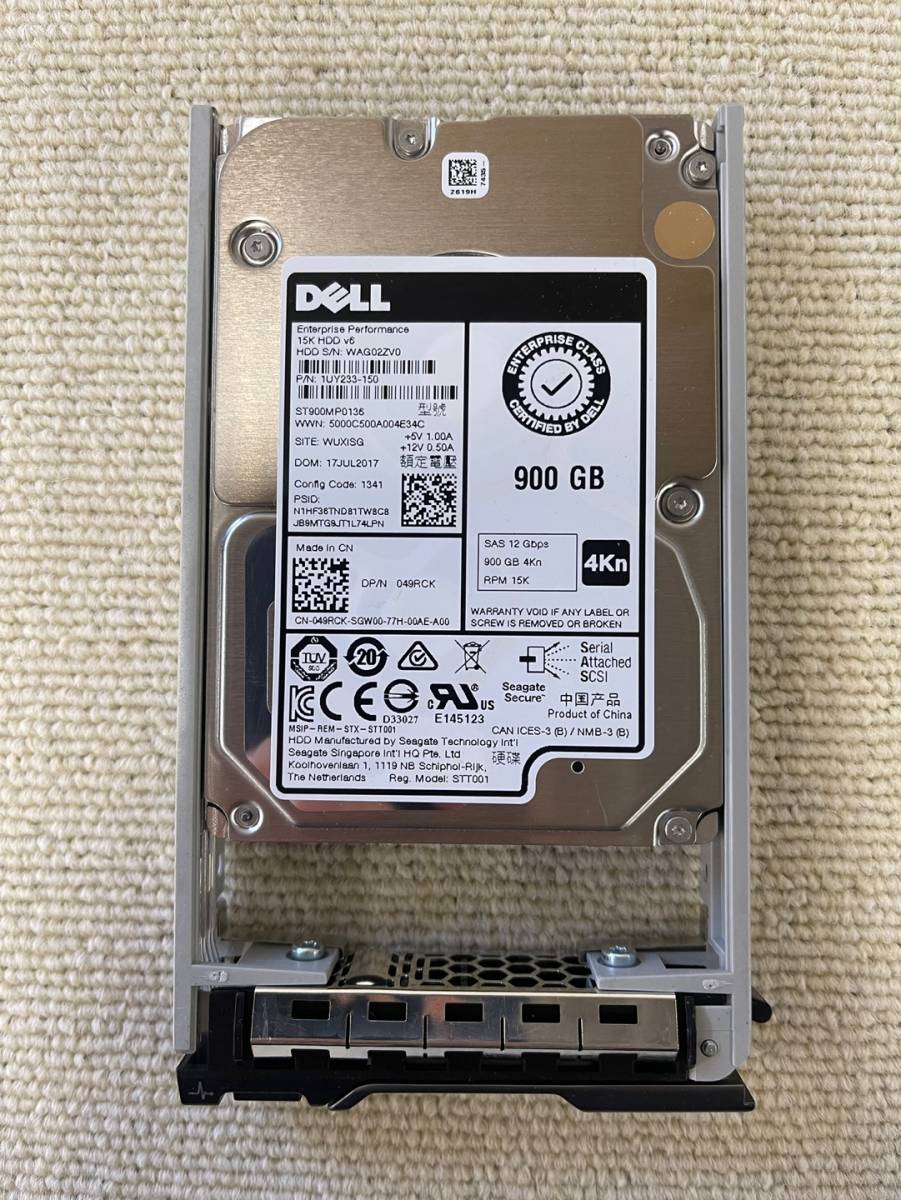 Dell 49RCK 900GB 15K SAS 12G 2.5インチ HDD ST900MP0136 R330 R430 R530 R630 R730 R730xd T640 Gen13 _画像2