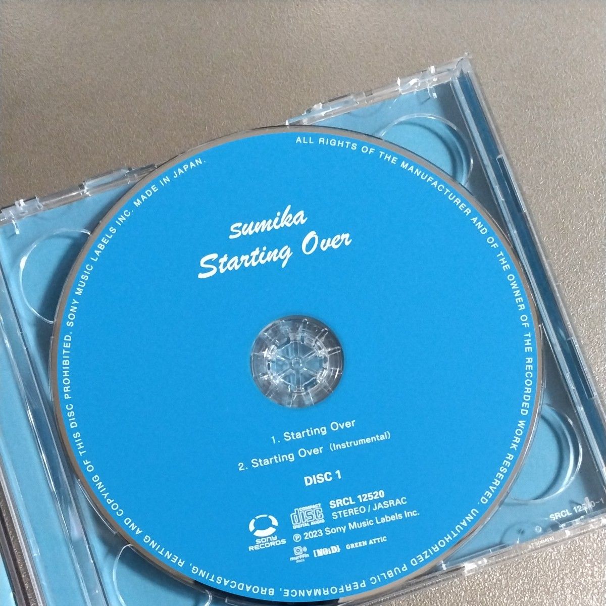 初回生産限定盤 (取) Blu-ray付 sumika CD+Blu-ray/Starting Over