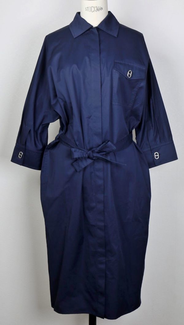 23SS HERMES エルメス ダンクル金具 コットン シャツ ドルマン ドレス ワンピース 36 onepiece dress b7613_画像1