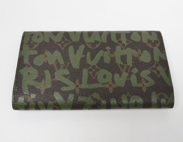 LOUIS VUITTON ルイヴィトン グラフィティ 財布 ウォレット カーキ フランス製 b7779の画像2