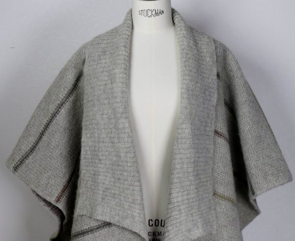 初期 70S オールスタイル ISSEY MIYAKE ウール アルパカ ニット ポンチョ コート b7682