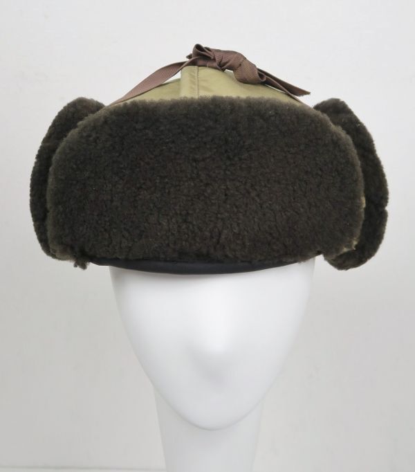 L.L.Bean エルエルビーン USA製 ムートン ボア キルティング 帽子 キャップ 耳当て付き size LARGE b7762_画像1