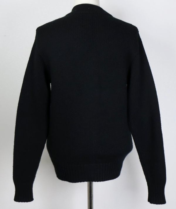 20AW PRADA プラダ ロゴパッチ カシミヤ ニット カーディガン 46 UMG053 cashmere cardigan logo patch black b7680_画像5