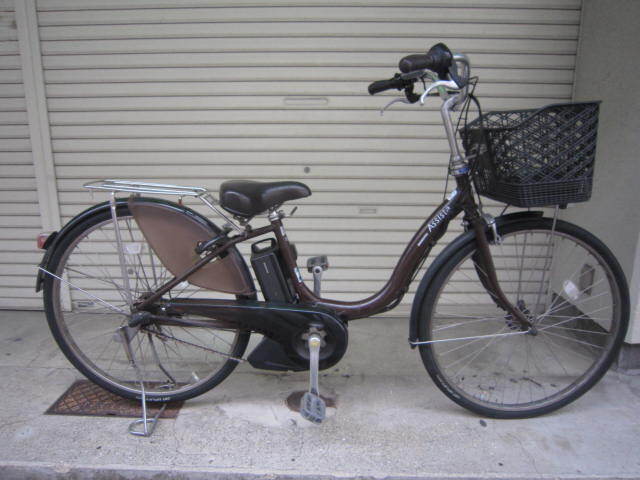 中古　ブリジストン製電動アシスト自転車　アシスタＡ６Ｄ８４　８.７Ａｈ　３段変速　２６インチ　動作ＯＫ