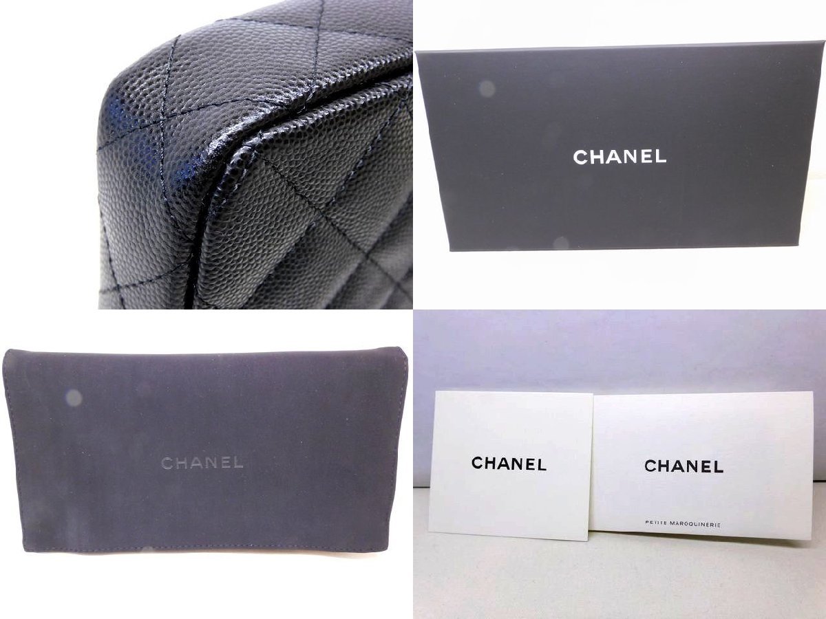 新品 新作 シャネル CHANEL チェーンウォレット ■24P AP3837 ココマーク ブラック×シルバー金具 キャビアスキン 財布□6B キ10000_画像5