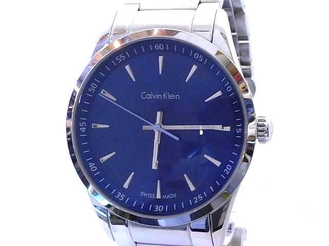 Calvin Klein カルバン・クライン クォーツ腕時計 K5A 311 ■ メンズ 時計 ブルー文字盤 ウォッチ □6B エ100_画像1