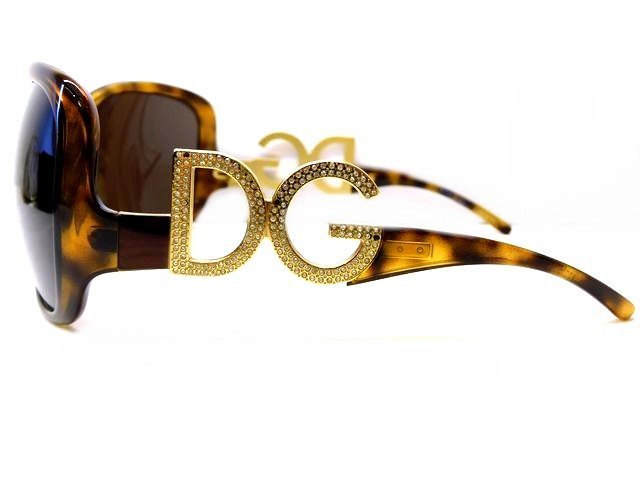 D＆G ドルガバ サングラス ■ DG6011-B サイドロゴ ケース付き 鼈甲柄 べっこう Dolce & Gabbana □6B ニ10_画像2