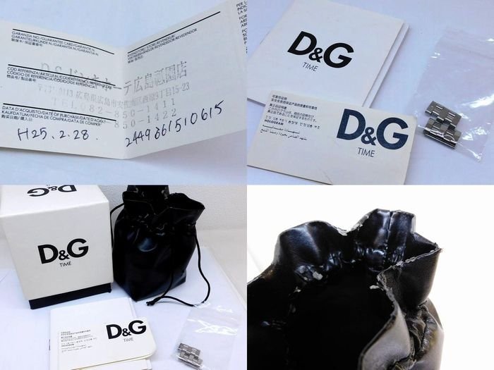 D&G ドルチェ＆ガッバーナ 時計 ■ TIME ステンレス ロゴ ラインストーン ベゼル 文字盤 クォーツ メンズ 腕時計 DOLCE＆GABBANA □6A ニ10_画像4