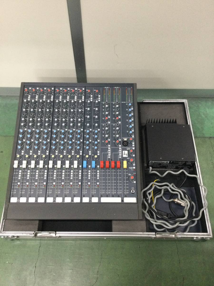 【754】ジャンク Soundcraft サウンドクラフト K1 アナログミキサー ヒビノ株式会社 Soundcraft パワーサプライ DCP125 セット_画像1