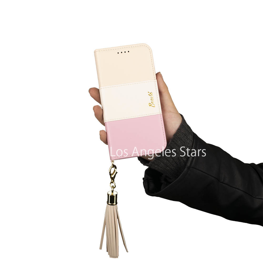 iPhone11 ケース 手帳型 iphone 11 アイホン11 かわいい カバー ストラップ ミラー ピンク 桃色 _画像8