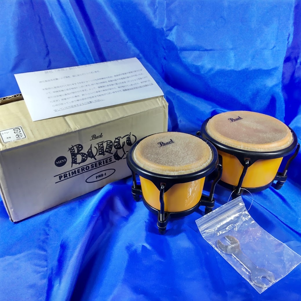  unused storage goods Pearl PMB-1 Mini Bongo Mini percussion instrument * Mini Bongo futoshi hand drum 