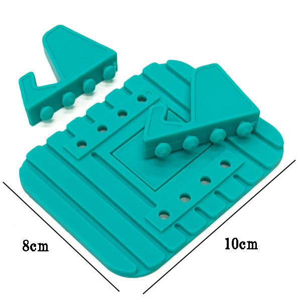 スマホホルダー 車載 ホルダー 滑り止め スマホ ホルダー 卓上 シリコン スタンド 色グリーン 送料無料_画像2