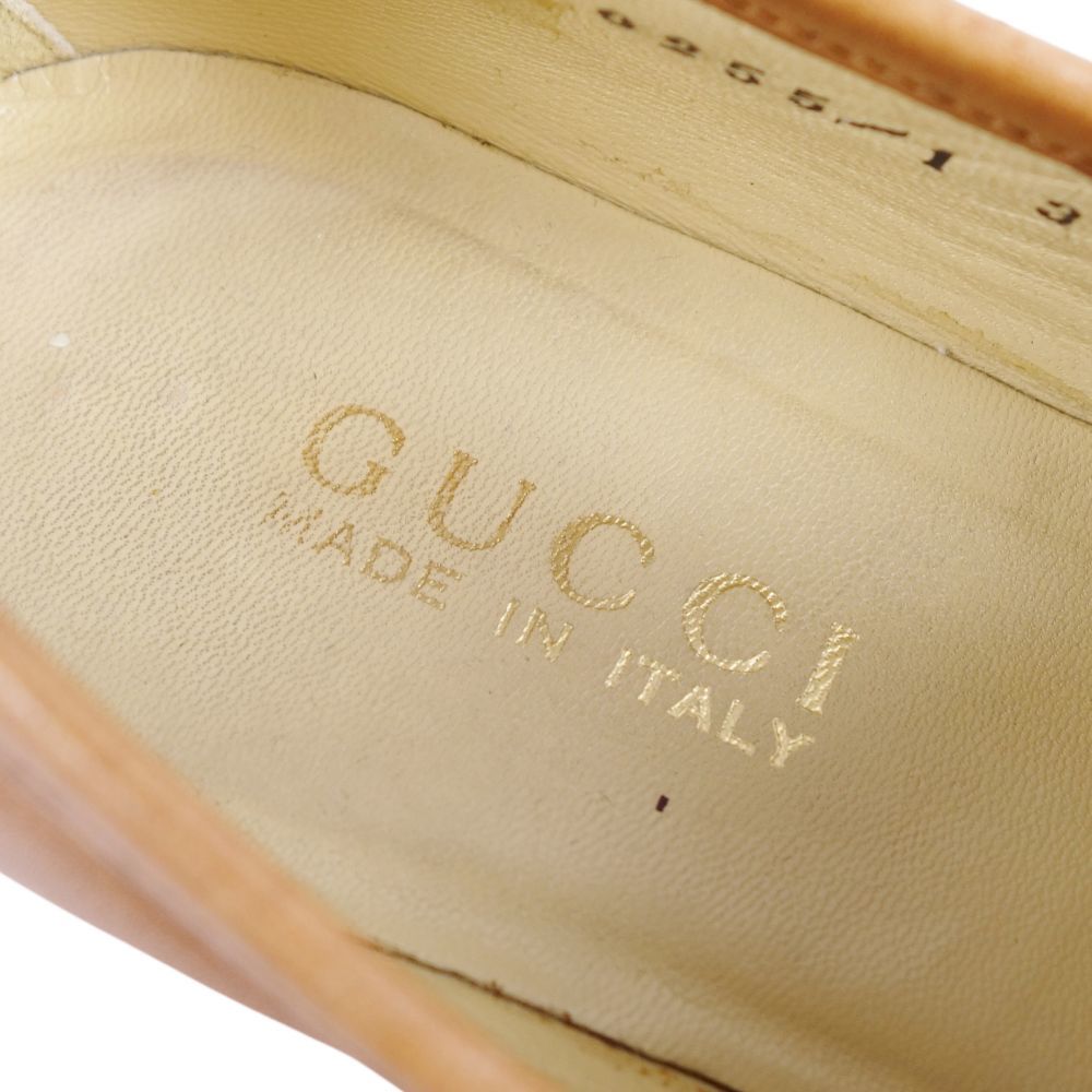 Vintage グッチ GUCCI ローファー モカシン ホースビット カーフレザー シューズ レディース 36 1/2C ブラウン cf02me-rm05e26791_画像10