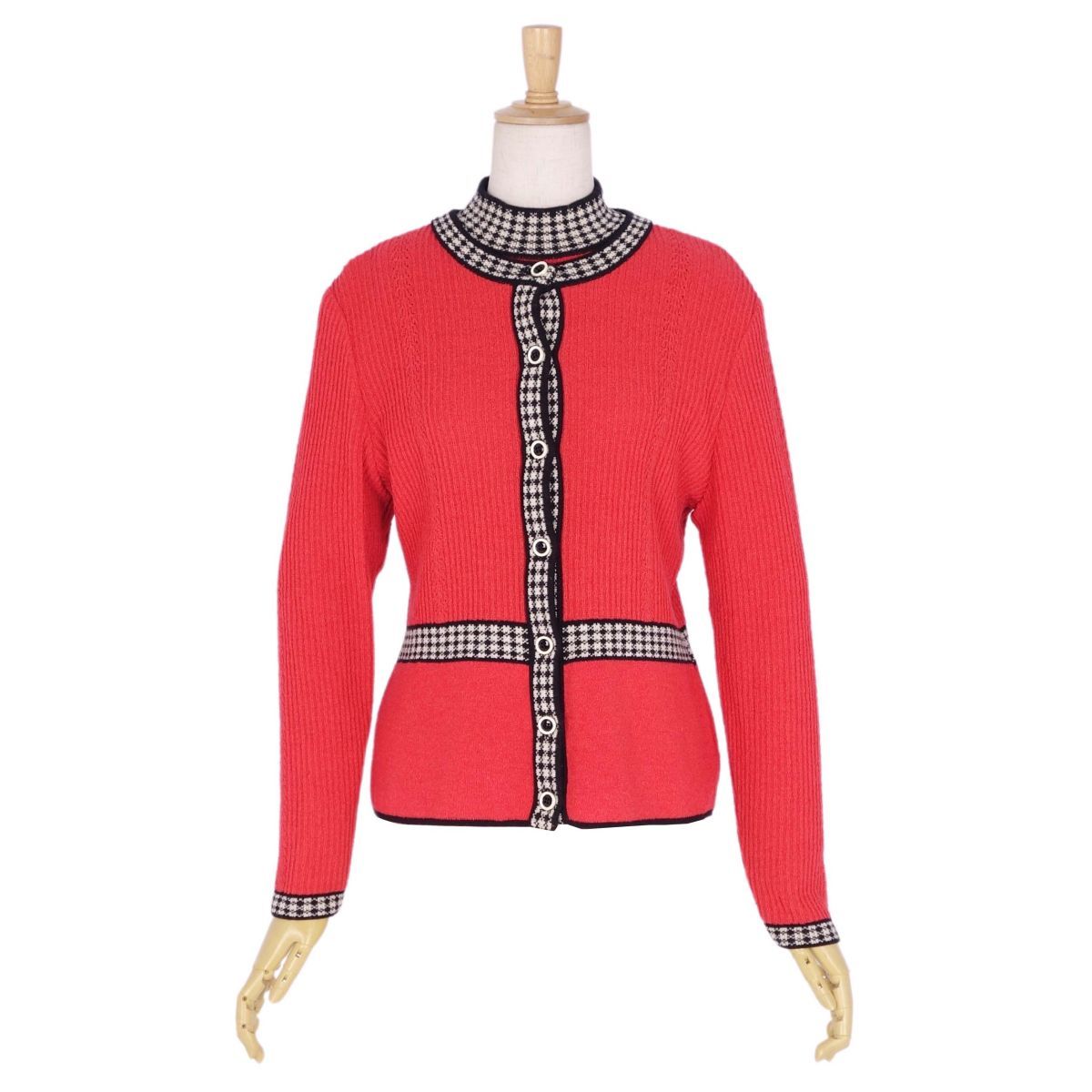  Christian Dior Christian Dior ensemble knitted sweater cardigan wool nylon tops M red color cf02mb-rm05c14481