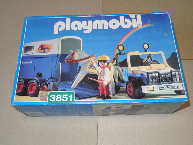 取来人歓迎 プレイモービル Playmobil 3851 馬の輸送車 デッドストック