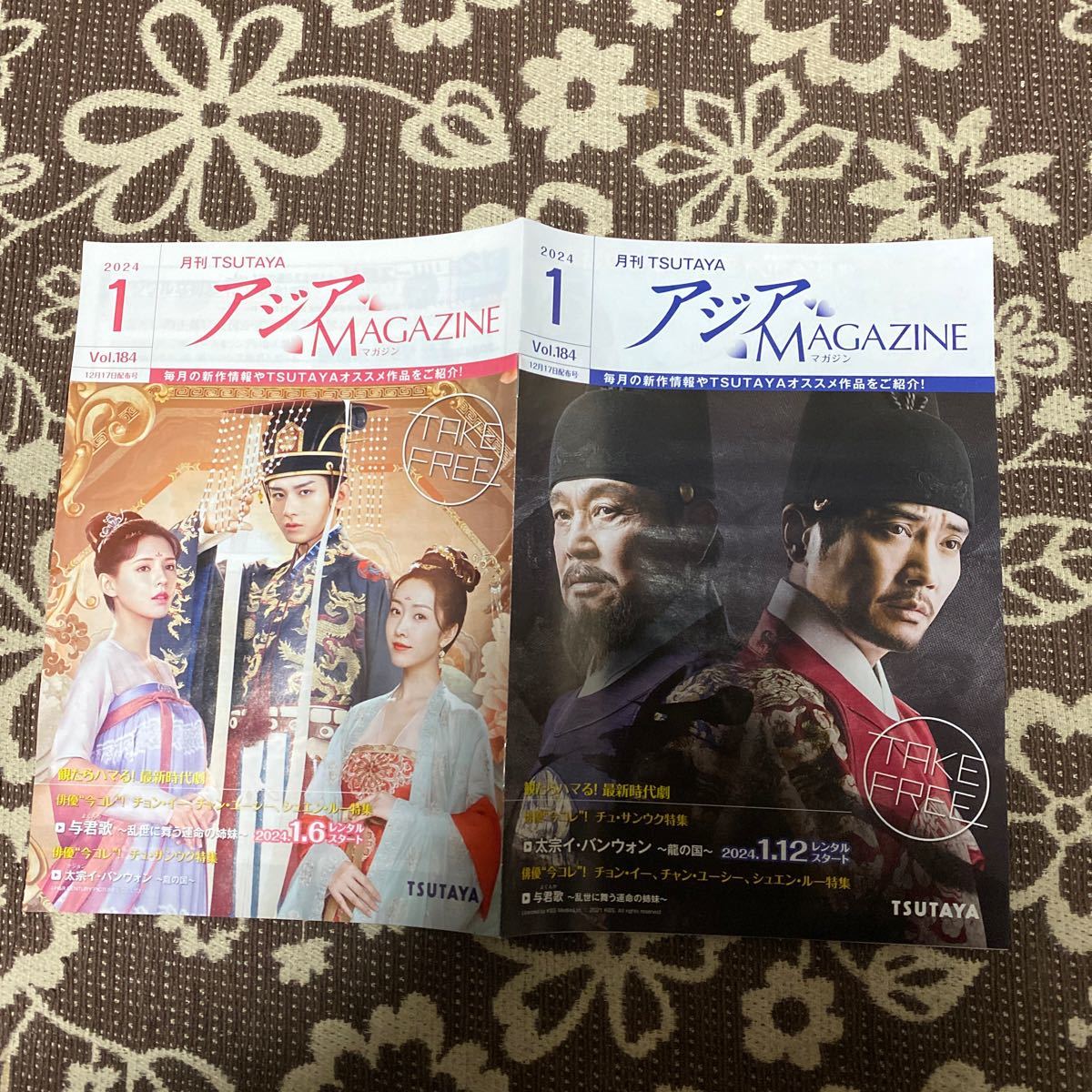 TSUTAYA 冊子　映画　アジアマガジン　与君歌　太宗　イバンウォン　2024.1 2024年1月_画像1