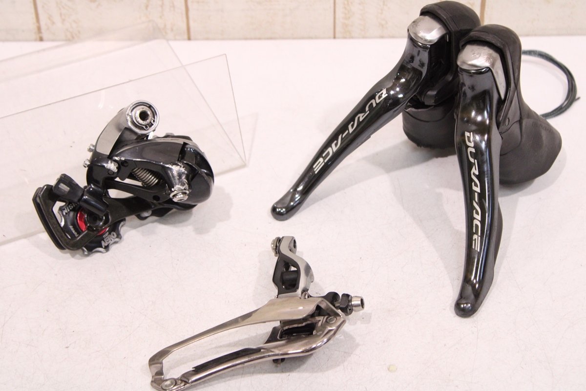 ★SHIMANO シマノ 9000シリーズ DURA-ACE 2x11s リムブレーキ 3点グループセット wishboneプーリー 難あり