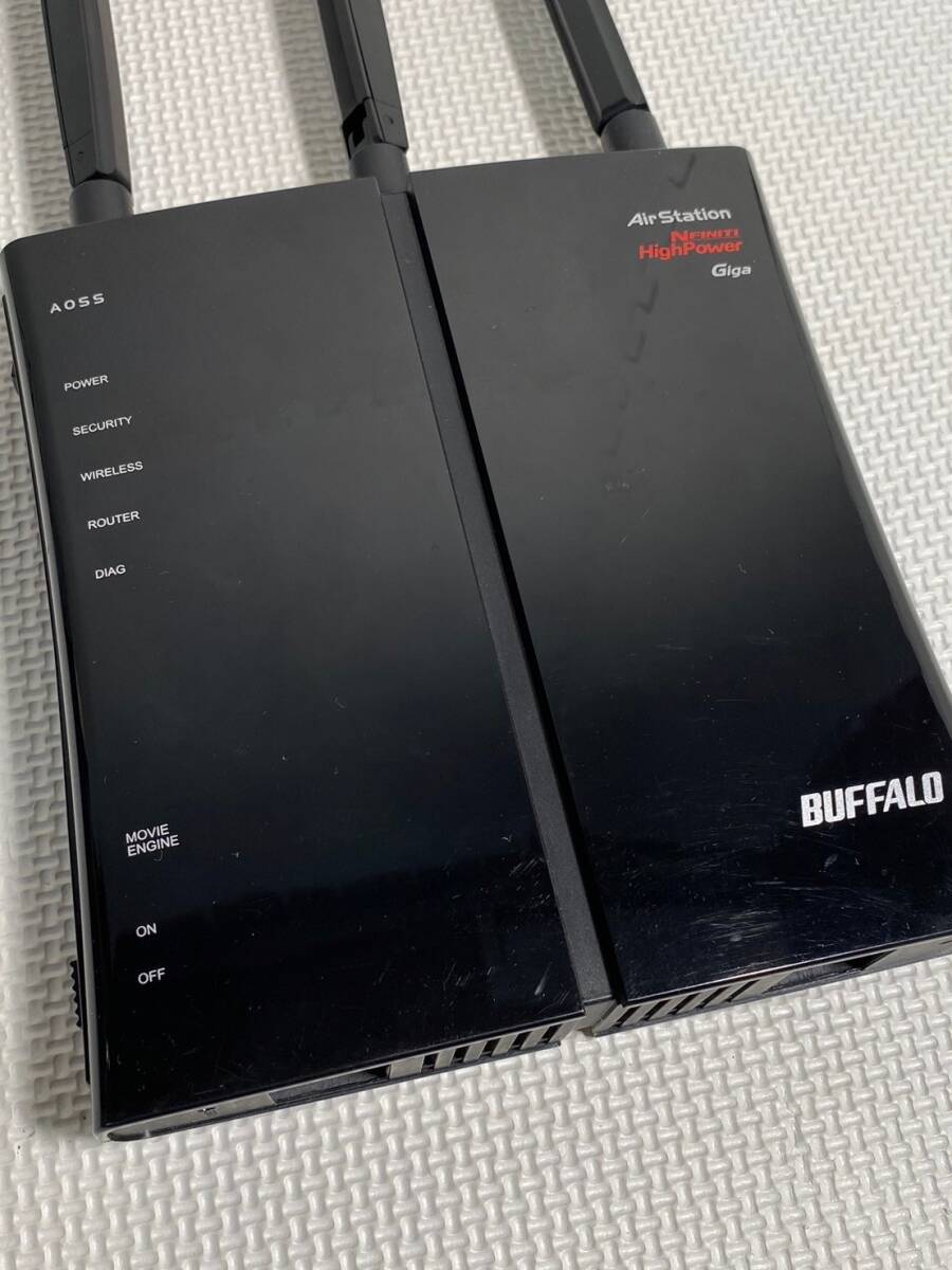 ★ BUFFALO バッファロー WZR-450HP ブラック 黒 無線LAN ルーター WiFi中継機 WEX-1166DHP ホワイト 白 2個セット_画像3
